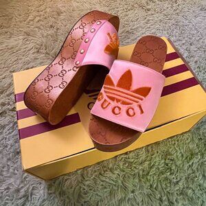 Gucci x Adidas Platforms/Clogs